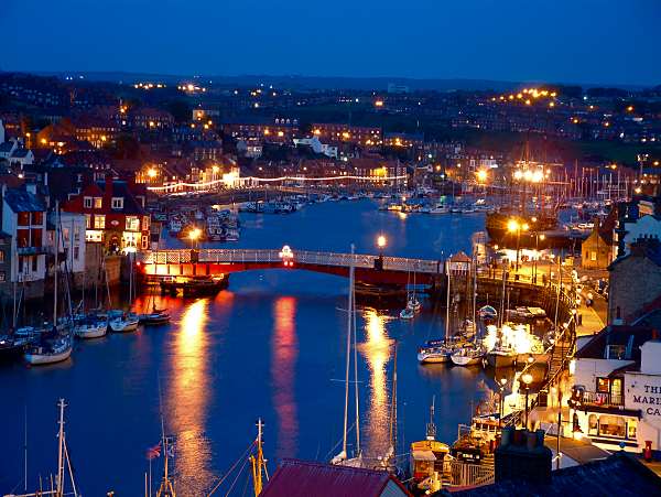 Whitby Harbour at Night
